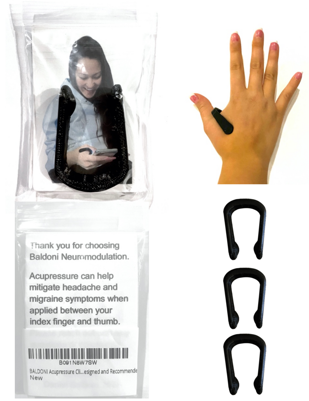 Acupressure Clip (3 Pack) - Baldoni Neuromodulation