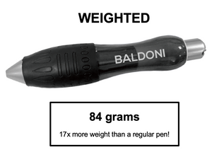 Heavy Weighted Wide Grip Pen - Parkinson's & Essential Tremors - Baldoni Neuromodulation